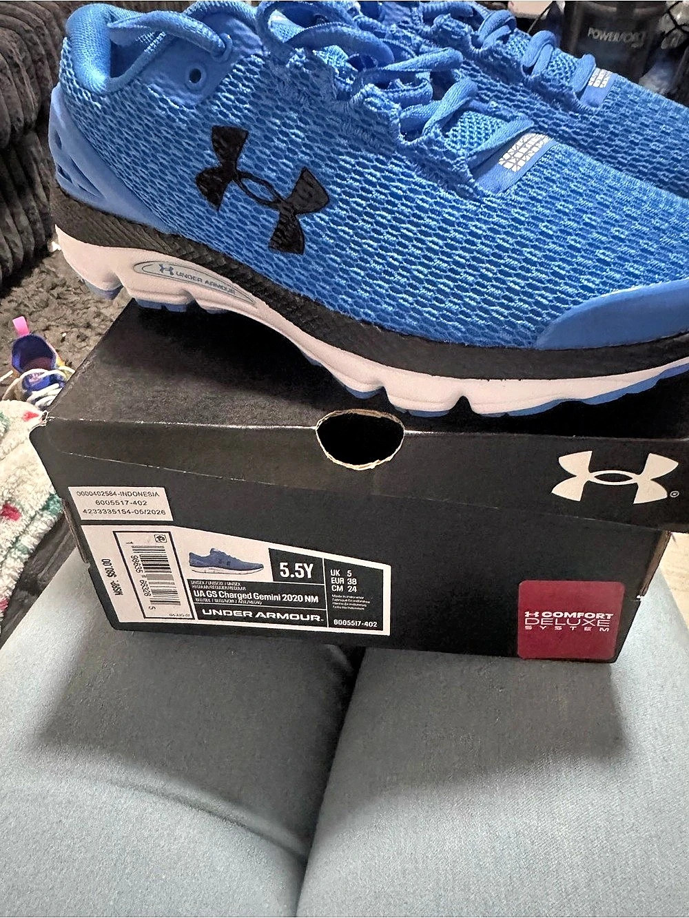 Under Armour Charged Gemini Athletic Shoes Blue US 5.5